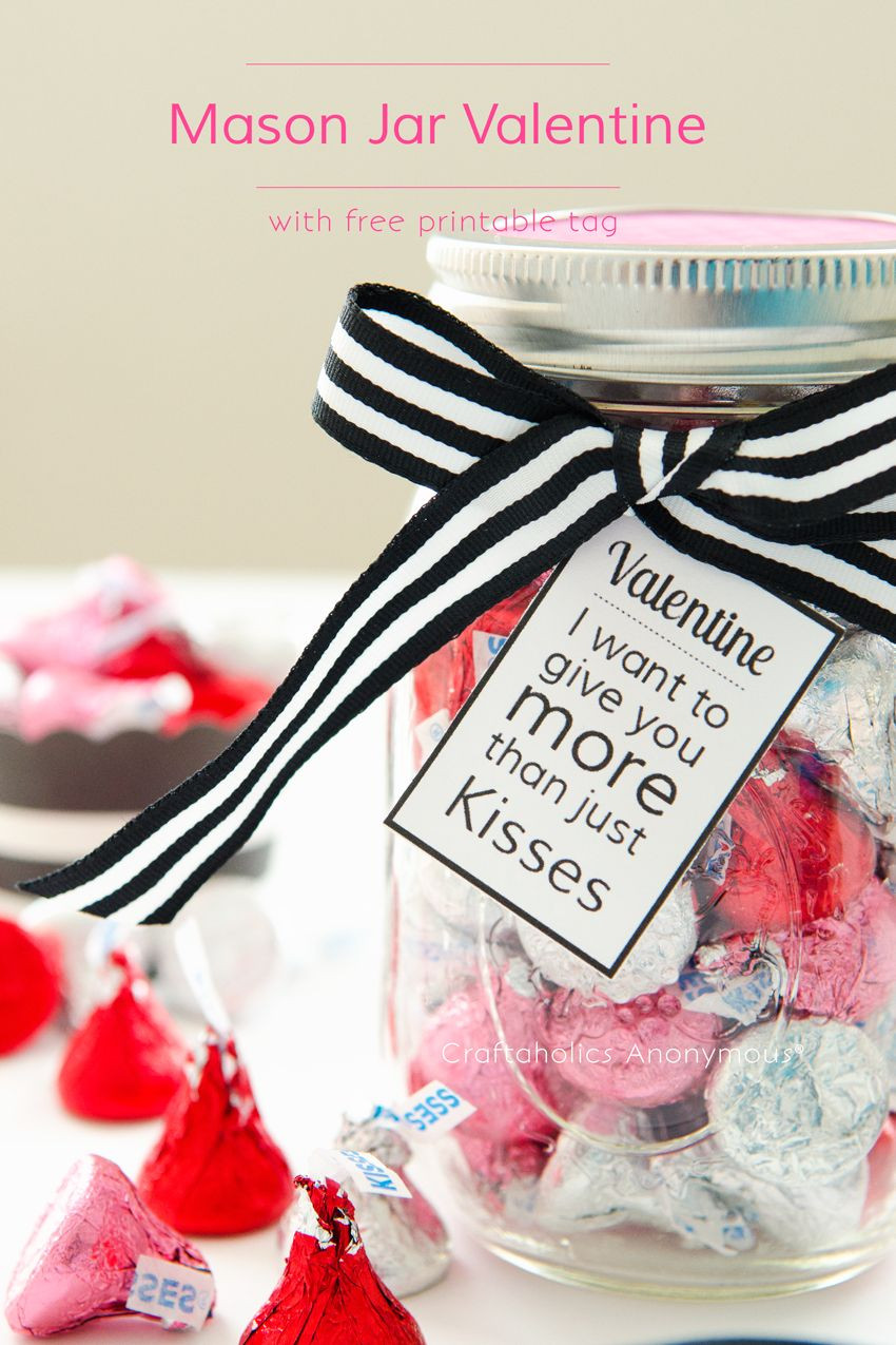 Homemade Gift Ideas For Boyfriend For Valentines Day
 Mason Jar Valentine with Free Printable
