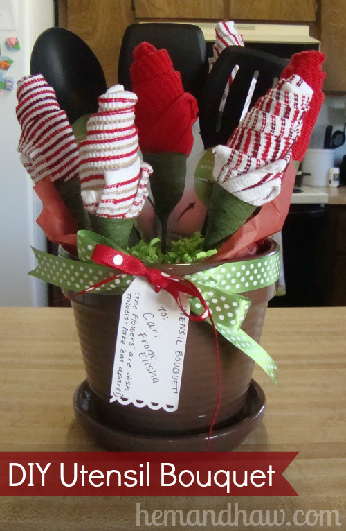 Homemade Wedding Gift Basket Ideas
 DIY Utensil Bouquet Living Well Spending Less