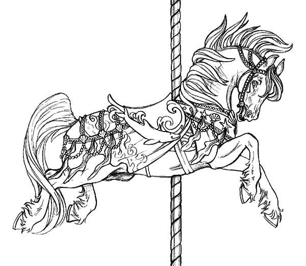 Horse Coloring Pages For Adults
 21 best Coloring Pages Advanced Carousel Horses images on