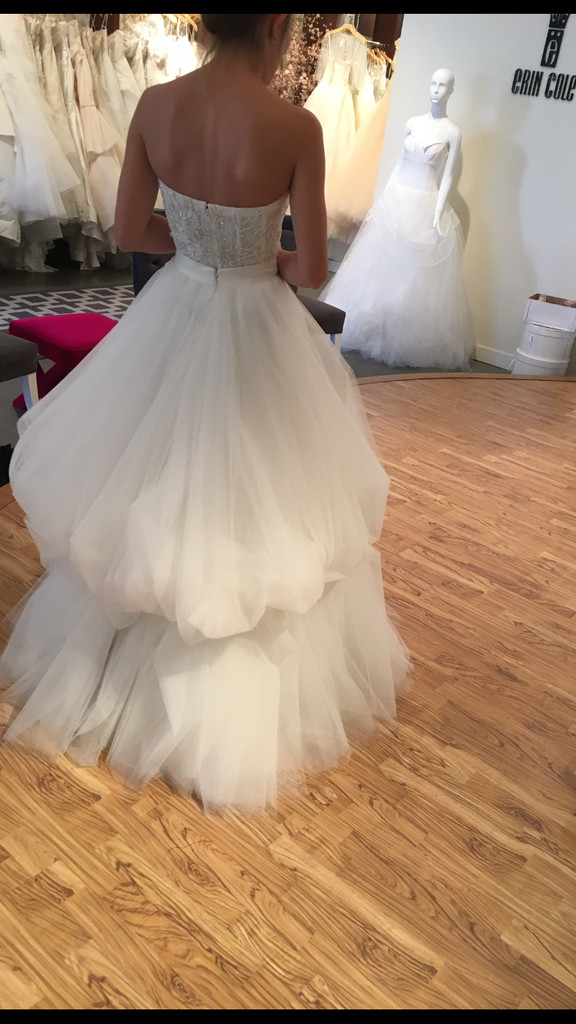 How Much Are Monique Lhuillier Wedding Gowns
 Monique Lhuillier 2 Piece size 0 used wedding dress