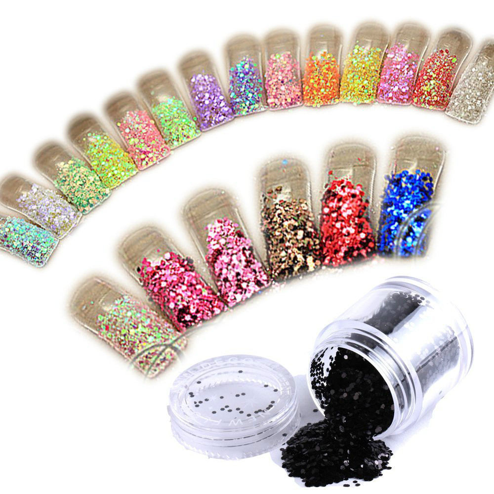 How To Apply Glitter Dust To Nails
 So Beauty 12x Box Mix Color Glitter Powder Dust Nail Art