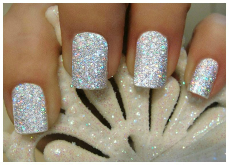 How To Apply Glitter Dust To Nails
 OPI Twinkling Diamonds Glitter Manicure OPI Kitty White