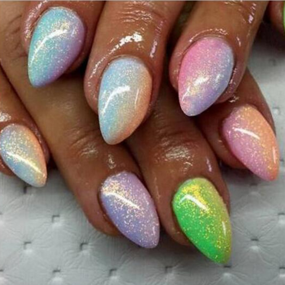 How To Apply Glitter Dust To Nails
 1g Holographic Mermaid Nail Glitter Powder Shimmer Glitter