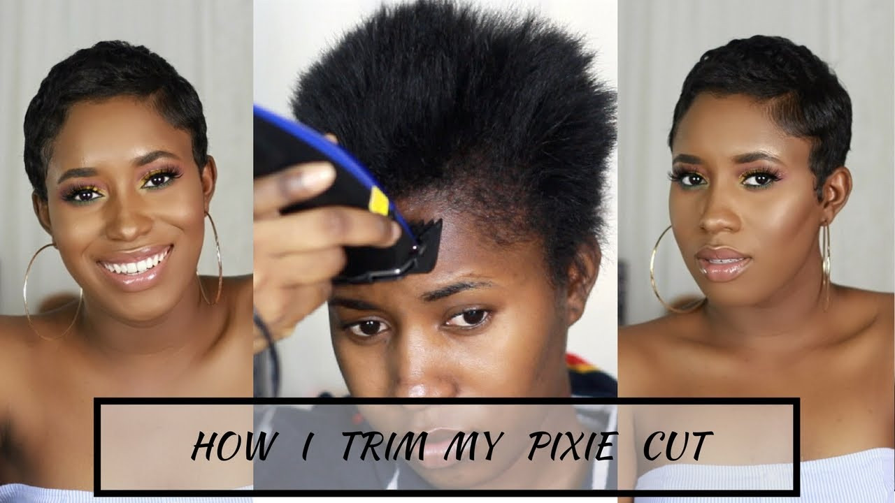 How To Cut Black Hair
 How I Cut Relax & Style My Short Hair At Home Pixie Cut
