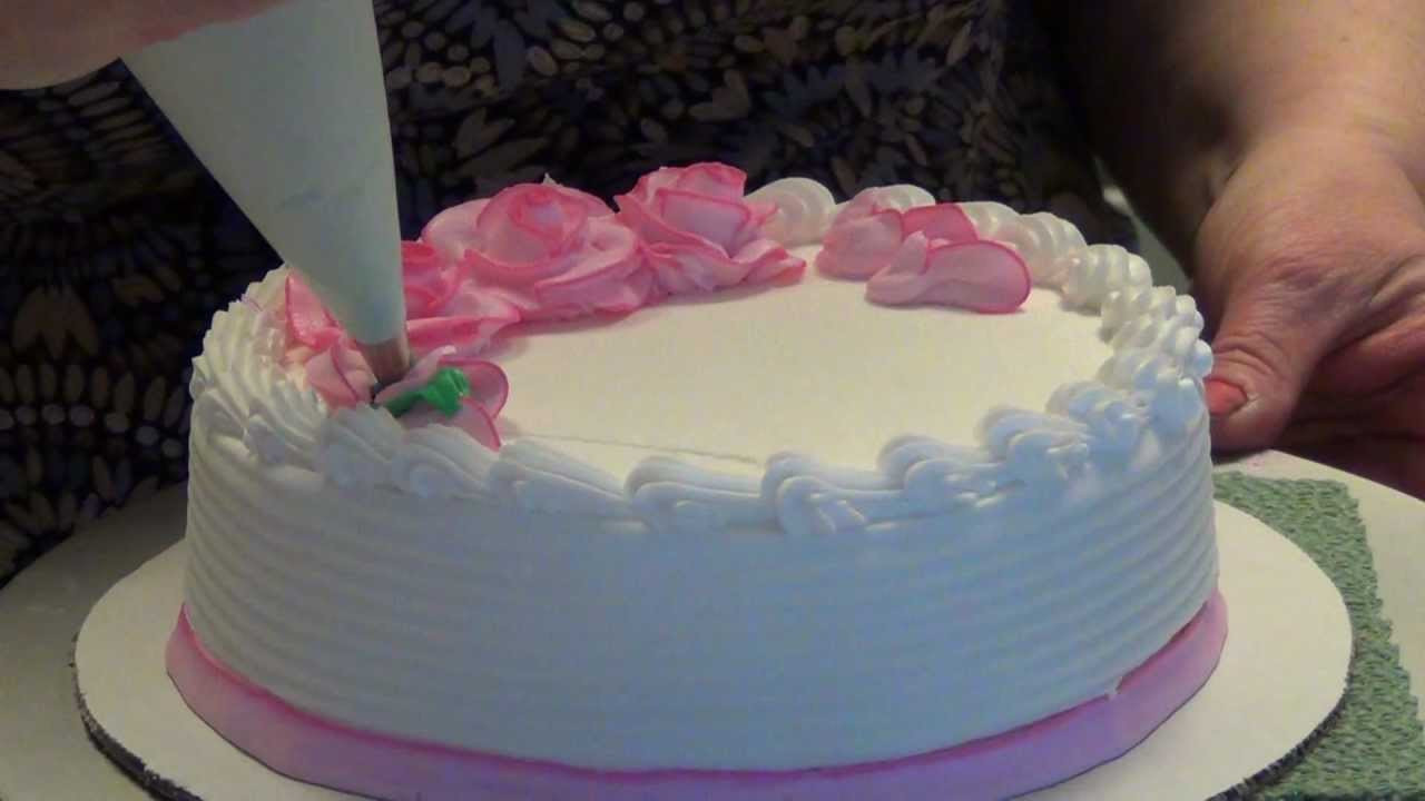 How To Decorate Birthday Cake
 Let s decorate a cake with two tone roses by