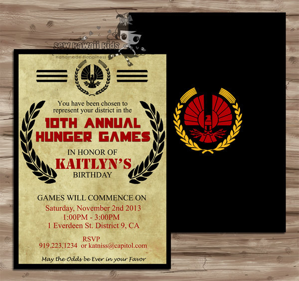 Hunger Games Birthday Invitations
 Unavailable Listing on Etsy
