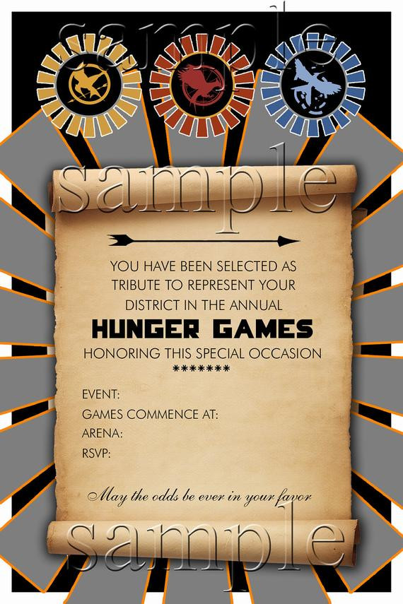 Hunger Games Birthday Invitations
 DesignsbyLeesa on Etsy