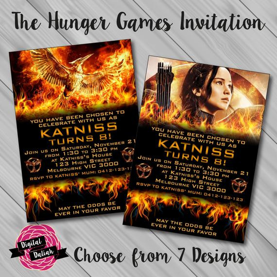 Hunger Games Birthday Invitations
 DIY Personalized Printable Hunger Games Invitations For A