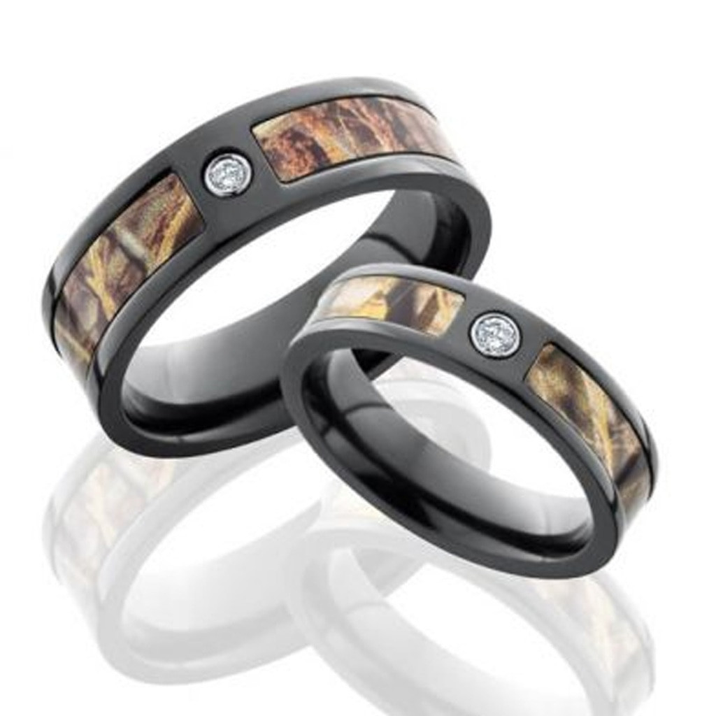 Hunting Wedding Bands
 His & Her Camo Wedding Bands