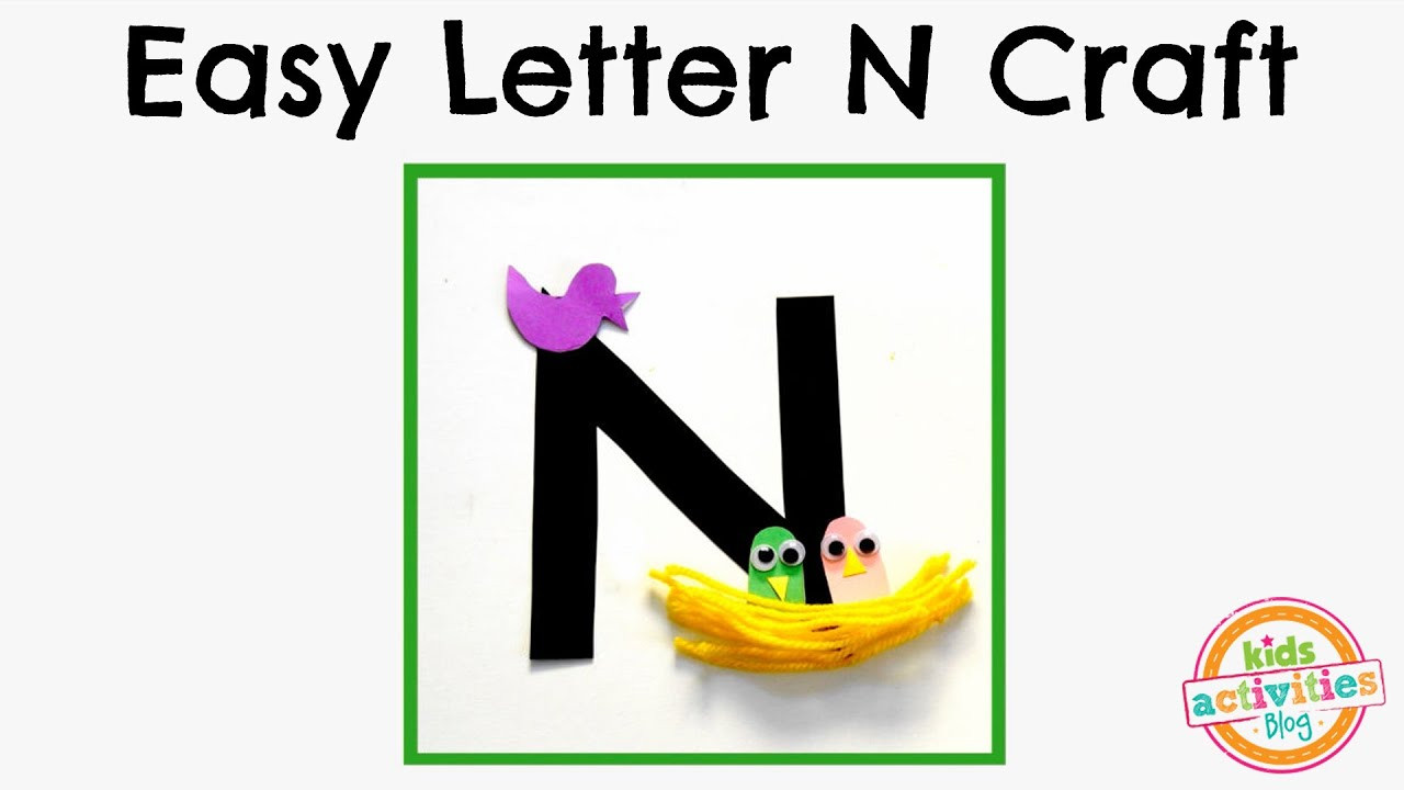 I Crafts For Preschoolers
 Easy Letter N Craft Preschool Alphabet Resource