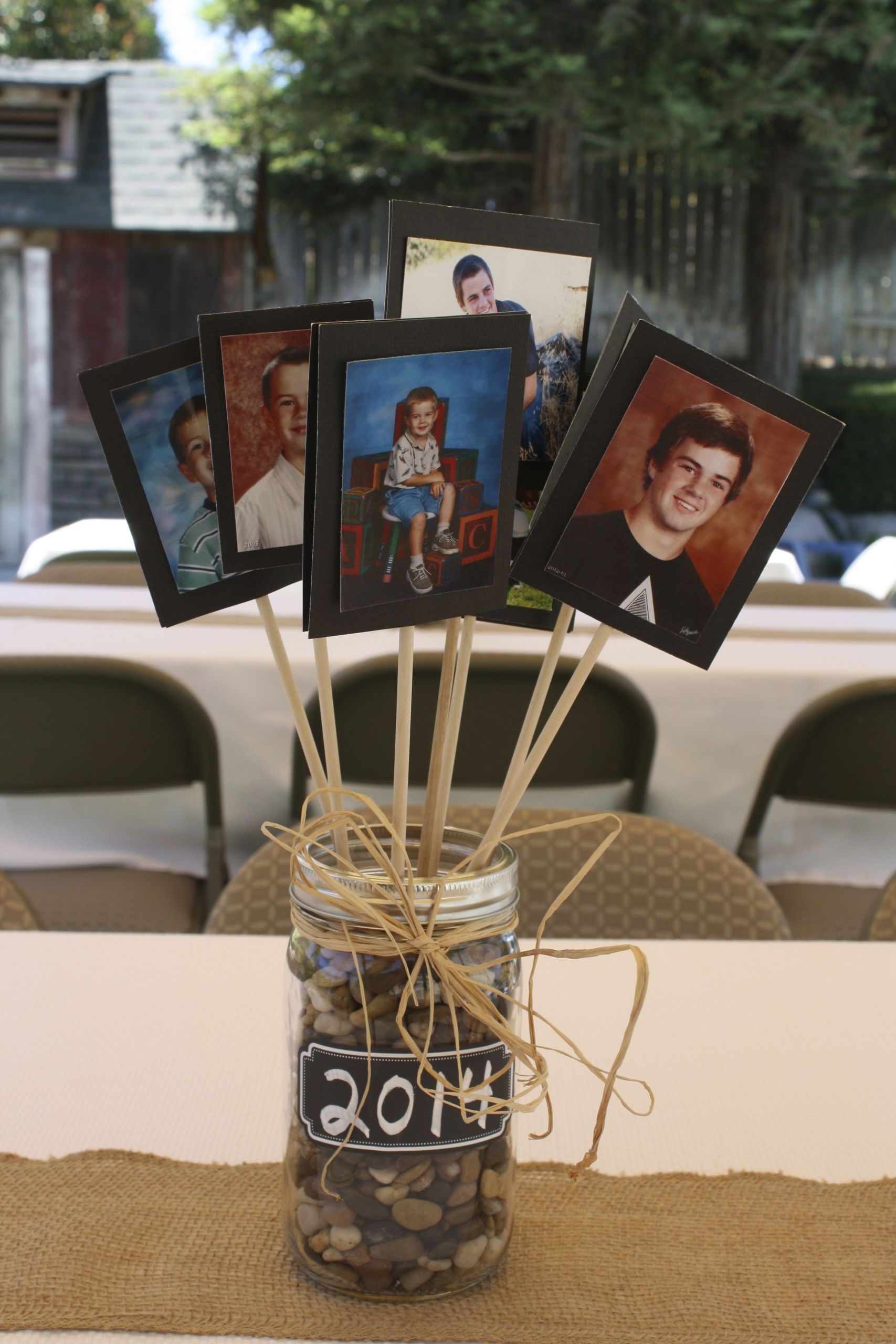 Ideas For Guys High School Graduation Party
 Centerpiece for tables at a graduation party Good for
