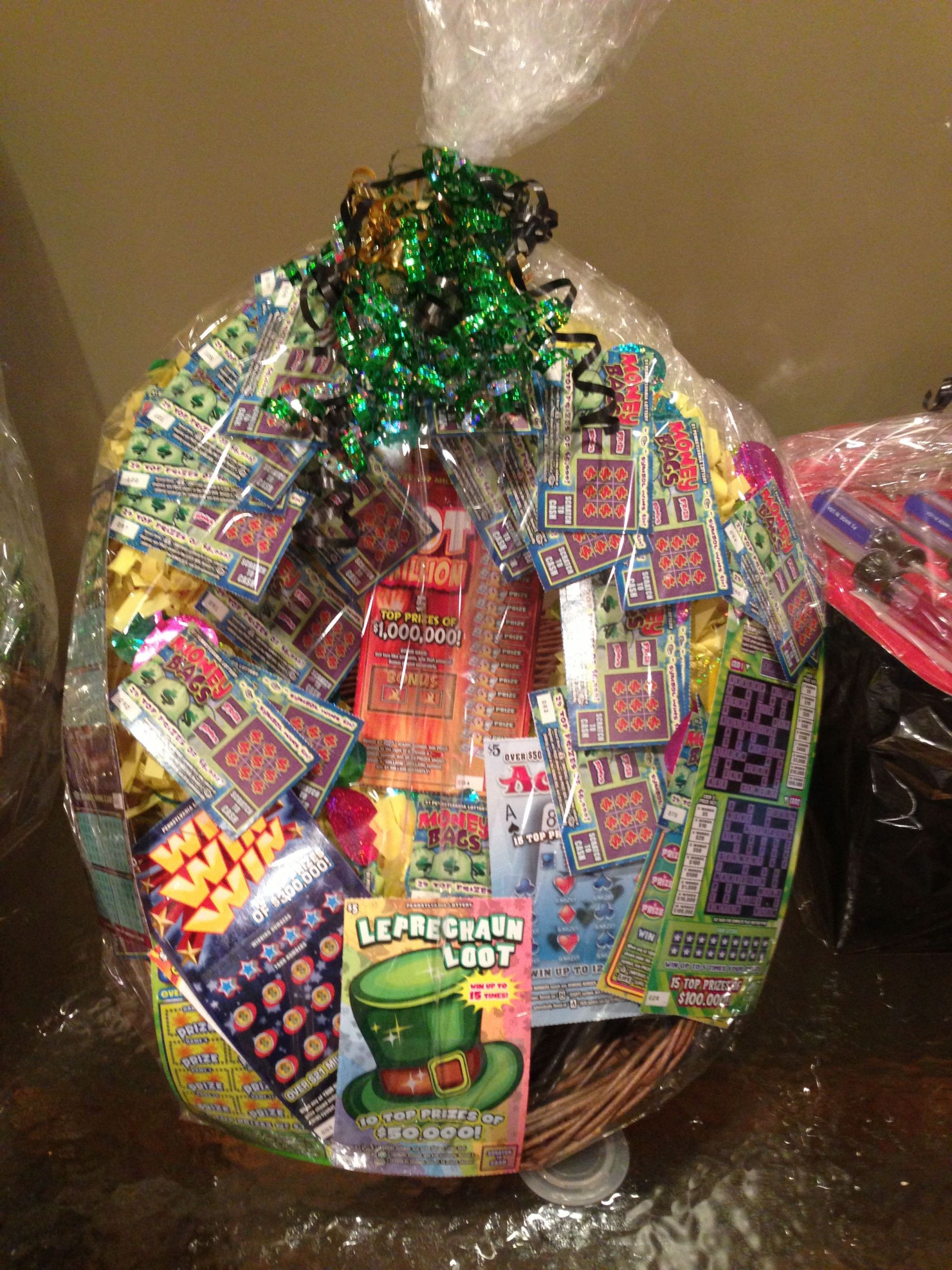 Ideas For Raffle Gift Baskets
 Lottery basket