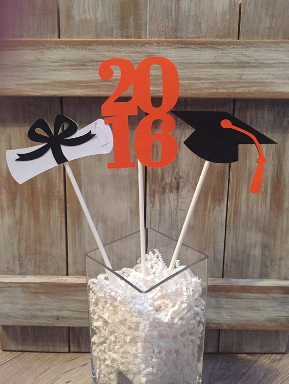 Ideas For Table Centerpieces For Graduation Party
 Items similar to Graduation Party Decorations