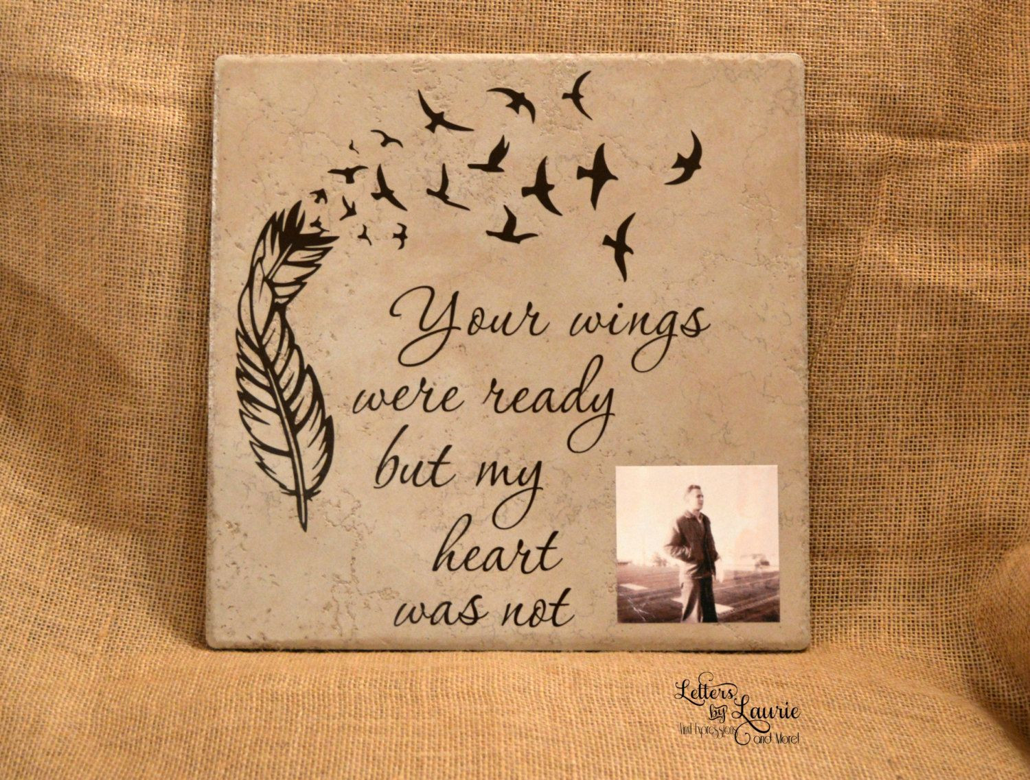 In Memory Gifts Loss Of A Child
 12x12 Your wings were ready In loving memory sign
