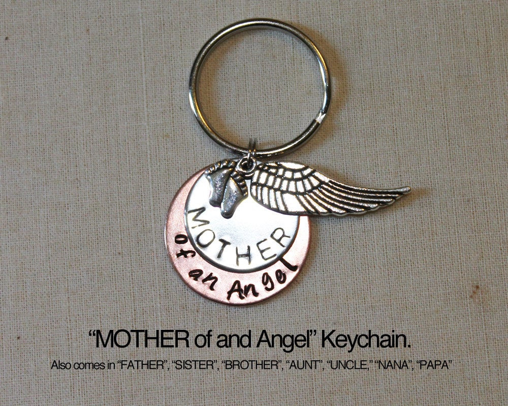 In Memory Gifts Loss Of A Child
 MOTHER of an ANGEL keychain Baby Memorial Angel Baby