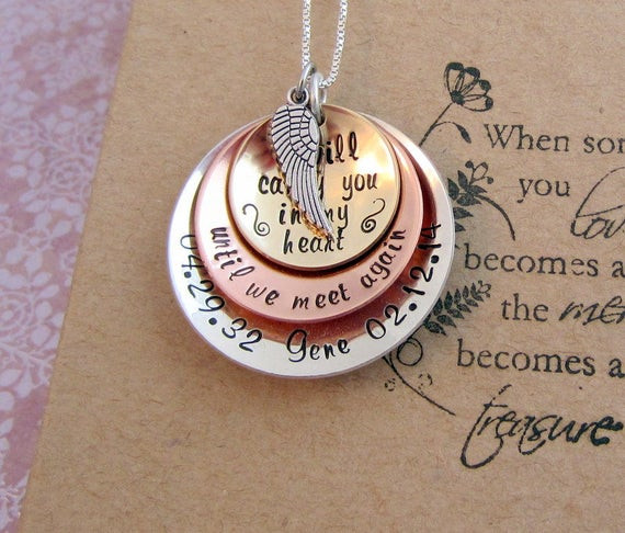 In Memory Gifts Loss Of A Child
 Items similar to Memorial Necklace Sympathy Gift