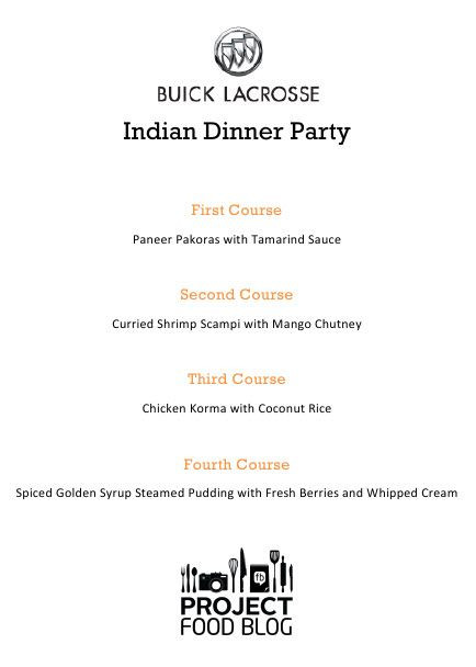 Indian Dinner Menu Ideas For A Party
 Indian Dinner Party