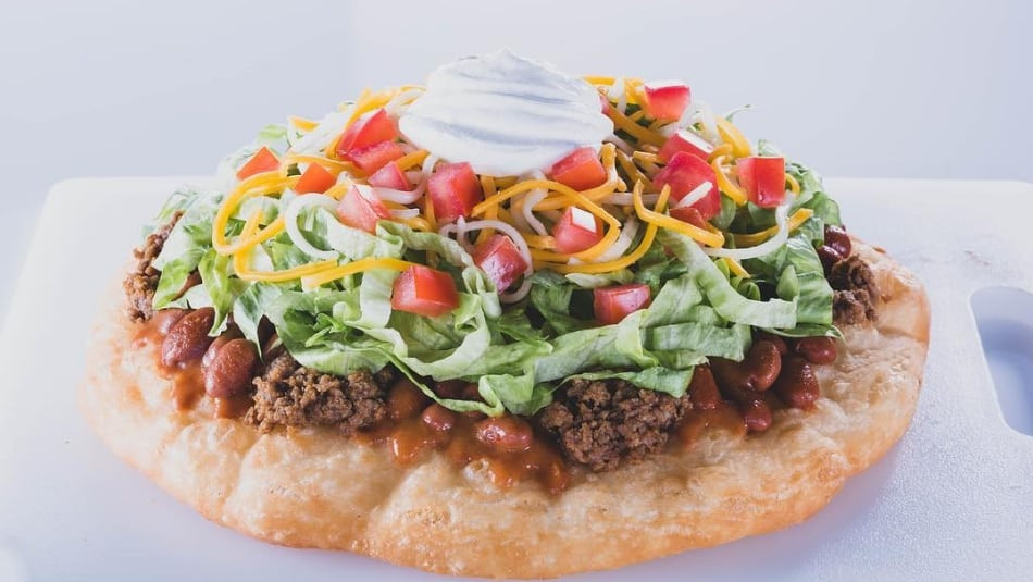 Indian Fry Bread Taco
 The Indian Fry Bread Taco is a Symbol of Navajo Past and