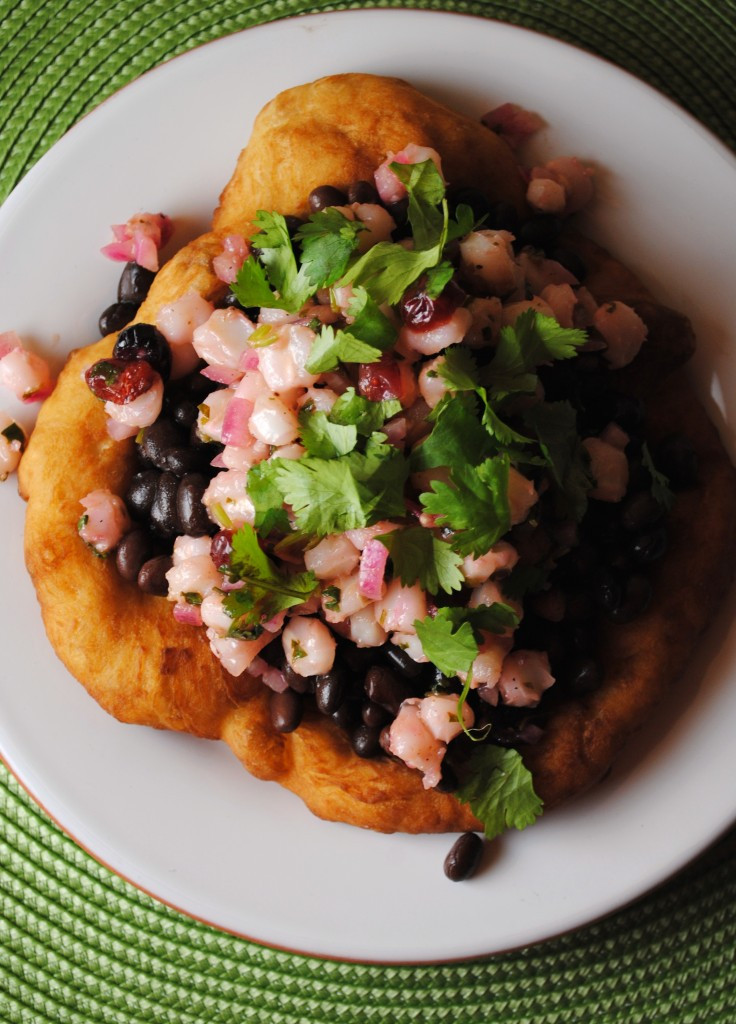 Indian Fry Bread Taco
 Indian Frybread Taco with Hominy Salsa