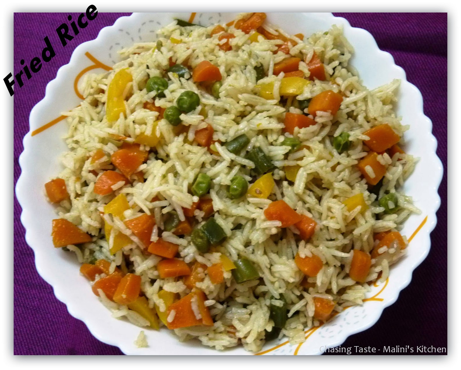 Indian Rice Recipes
 Chasing Taste Ve able Fried Rice Recipe Indian Style