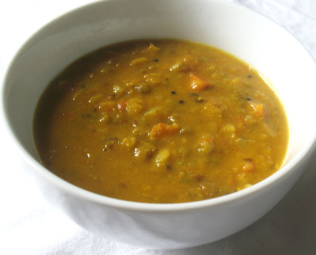Indian Vegetarian Soup Recipes
 Indian Mung Bean and Toor Dal Soup
