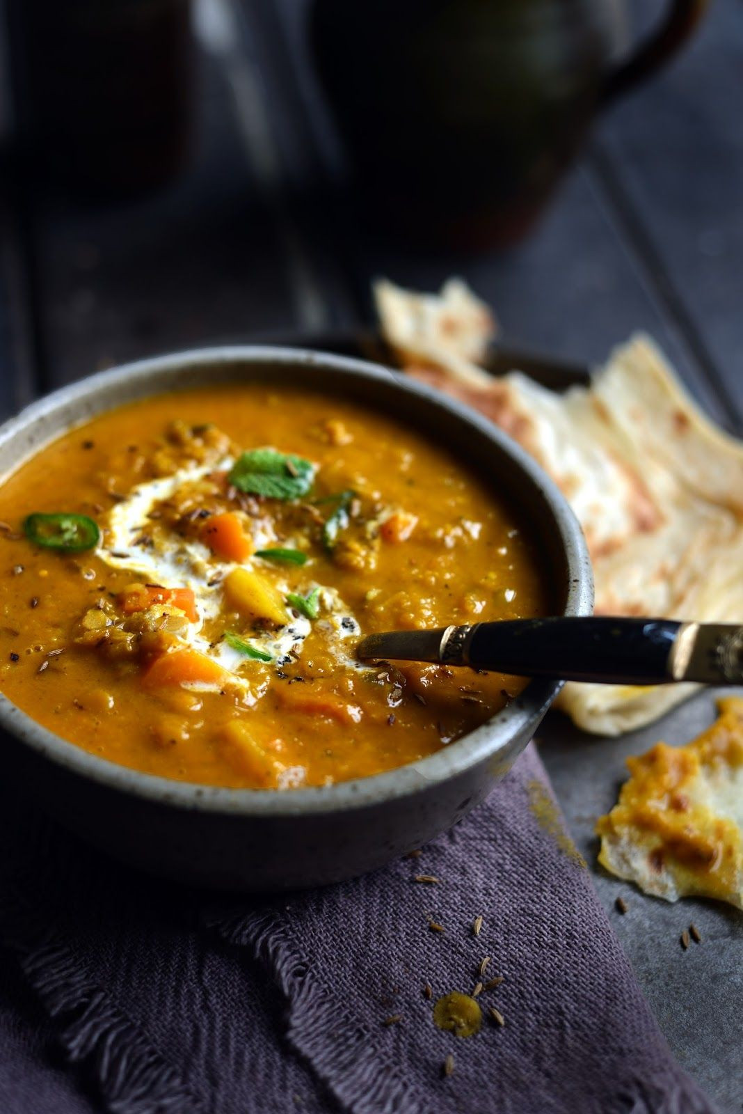 Indian Vegetarian Soup Recipes
 Fragrant Spiced Indian Ve able and Lentil Soup