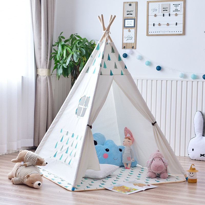 Indoor Tents For Kids
 YARD Poles Play Tent For Kids Solid Color Children Indoor