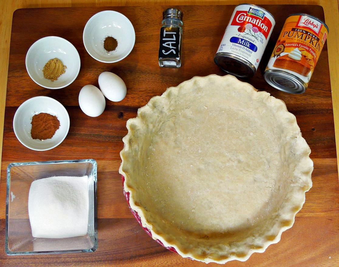 Ingredients For Pumpkin Pie
 pumpkin pie ingre nts