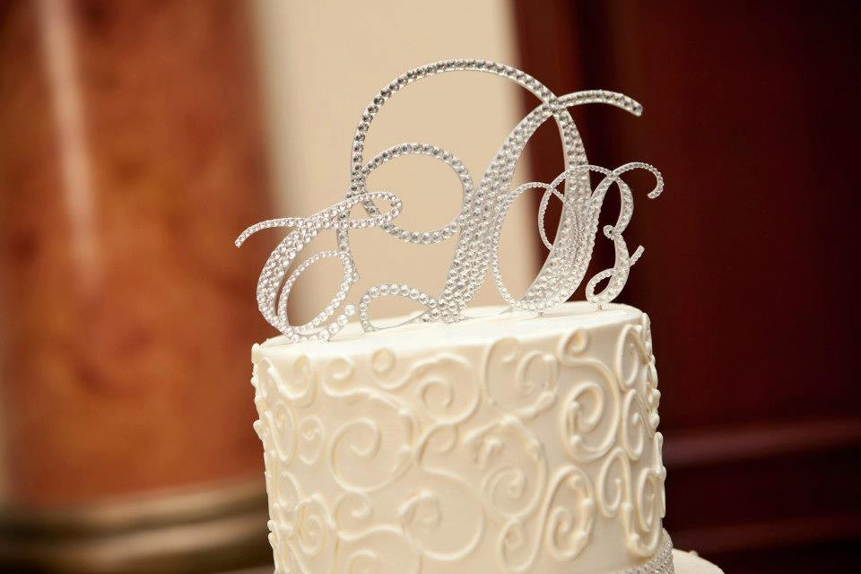 Initial Wedding Cake Toppers
 Swarovski Wedding Cake Toppers Crystal Monogram Cake Toppers