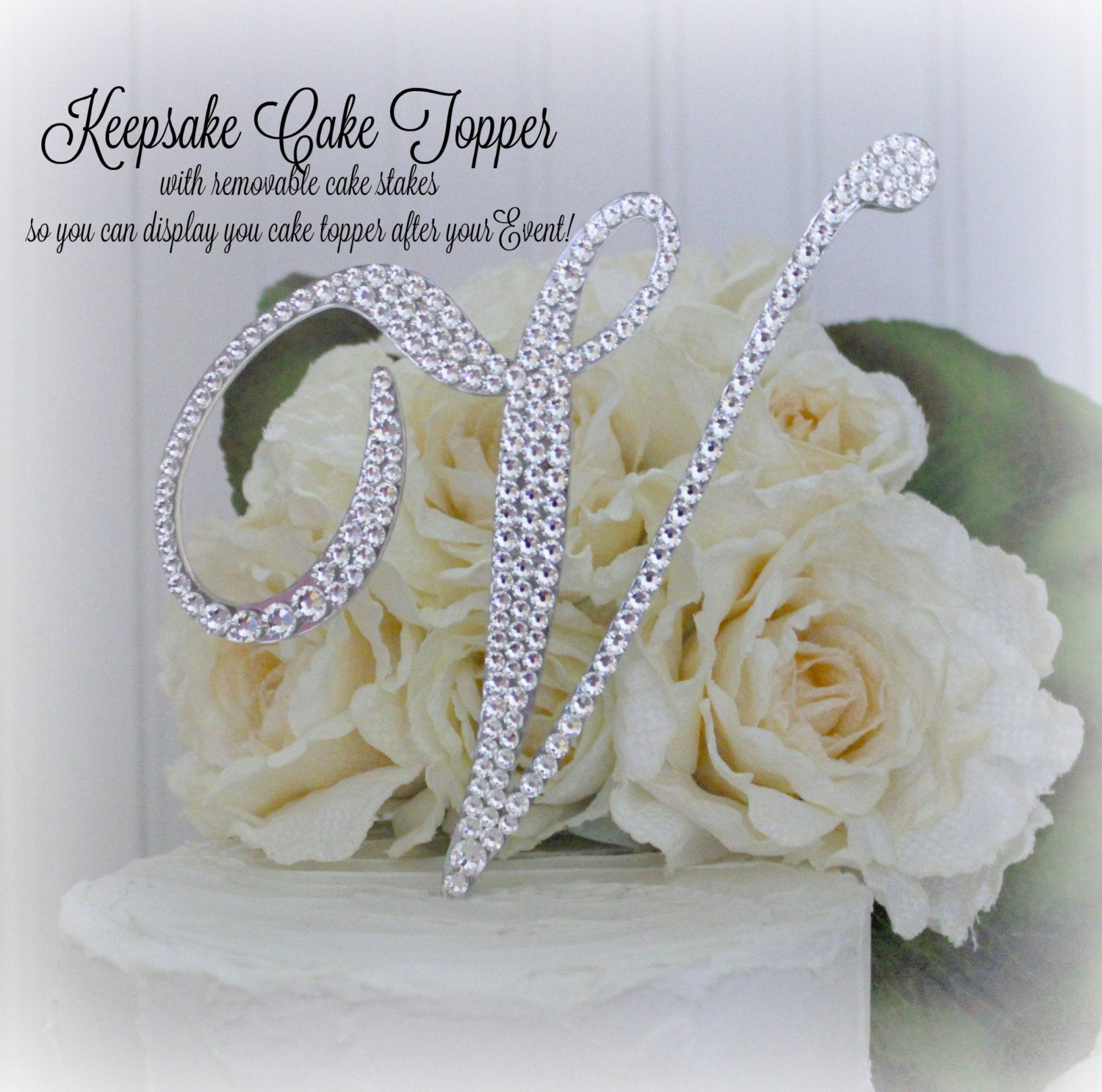 Initial Wedding Cake Toppers
 6 Wedding Cake Topper Monogram Cake Topper Initial