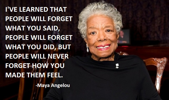 Inspirational Quote Maya Angelou
 When you don’t know what to say let Maya Angelou do the