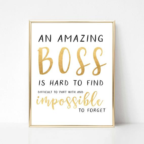 Inspirational Quotes For Boss
 Digital Boss Quote Gift Best Boss Quote Gift Boss