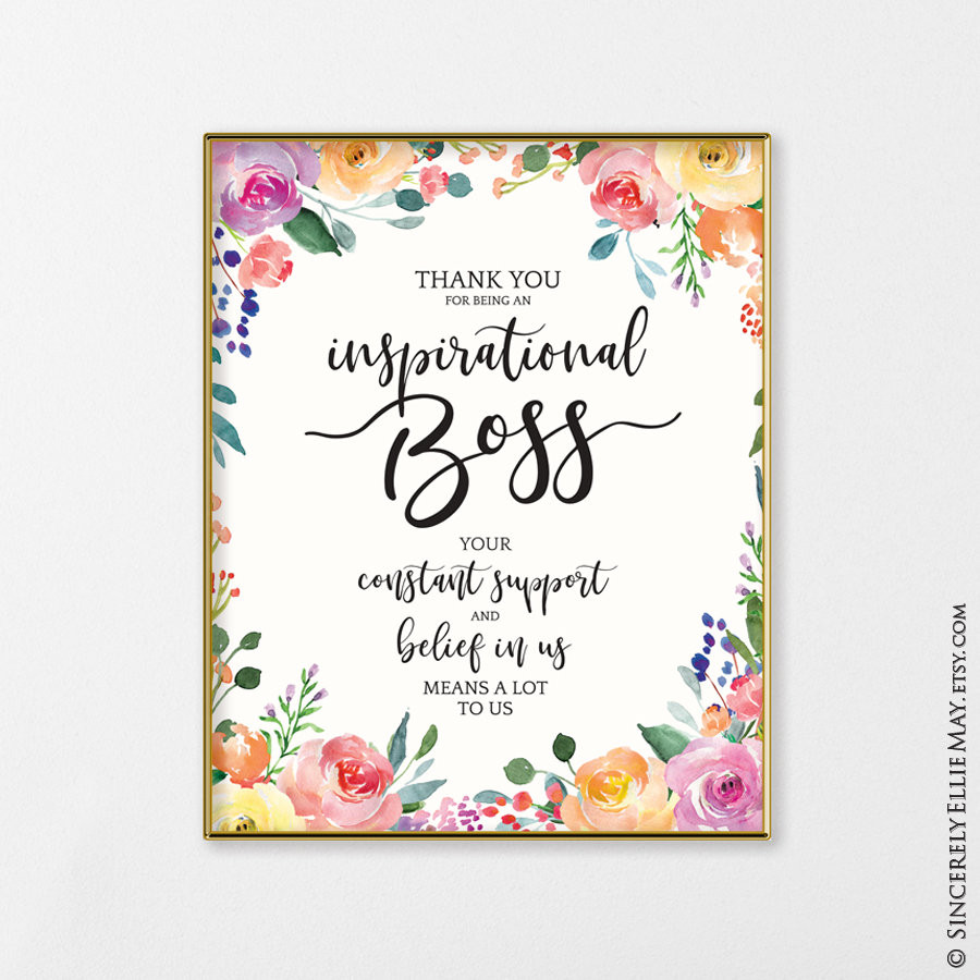 Inspirational Quotes For Boss
 Best Boss Gifts Quotes Inspirational Boss YOU PRINT