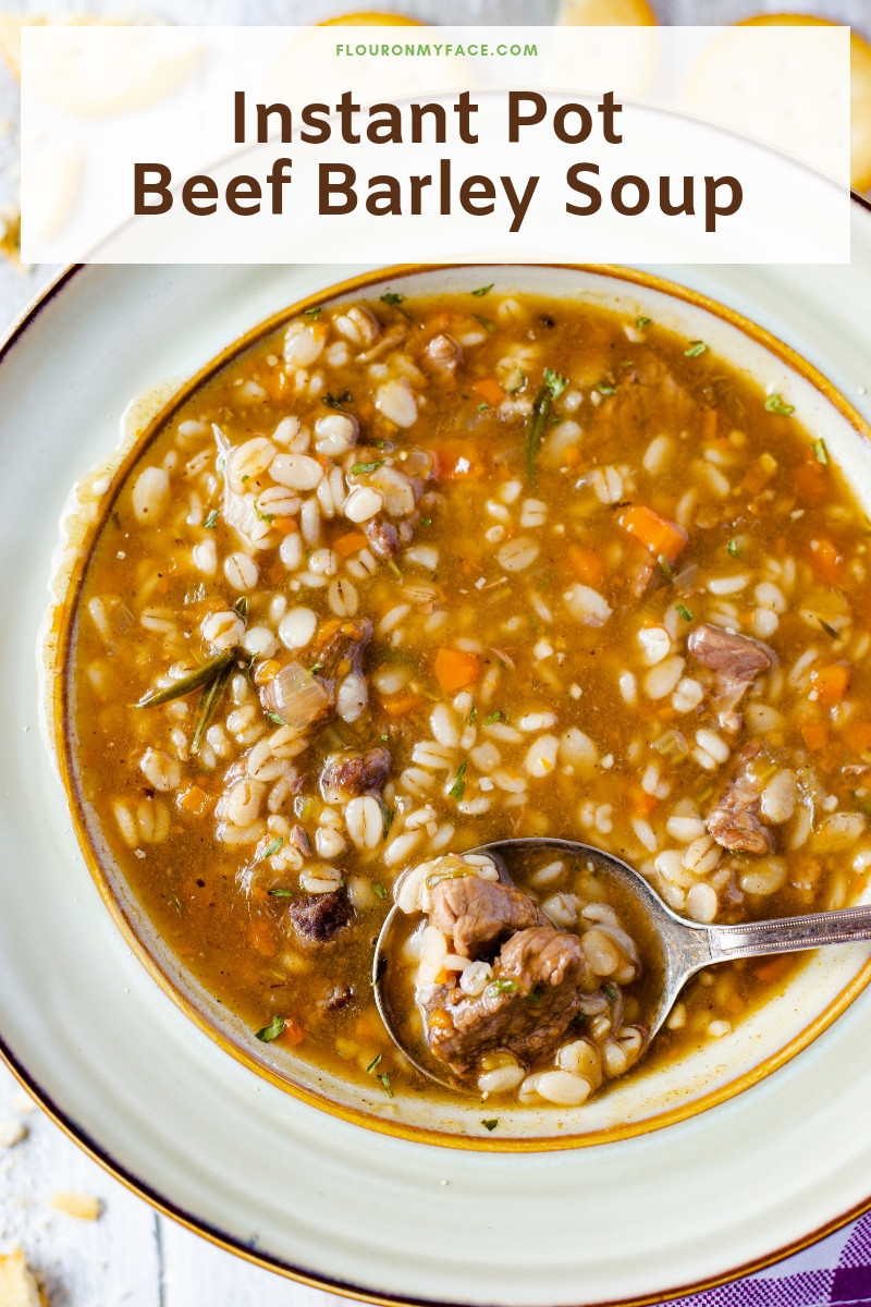 Instant Pot Barley
 Instant Pot Beef Barley Soup Quick and Delicious Flour