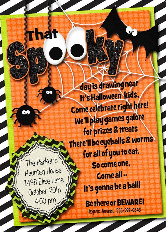 Invitation Ideas For Halloween Party
 Halloween Invitation Halloween Party by AmandasPartiesToGo