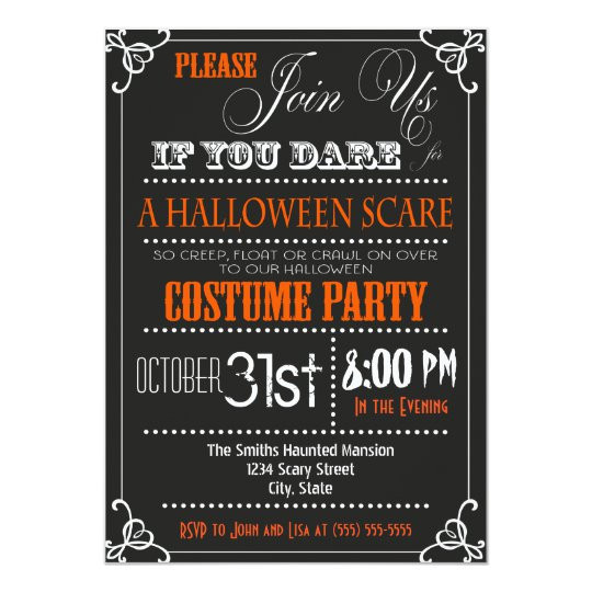 Invitation Ideas For Halloween Party
 Typography Halloween Party Invitation