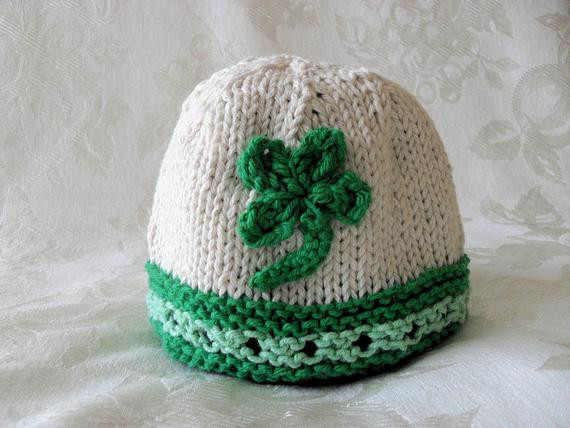 Irish Baby Gifts
 St Paddy s Day Knitted Irish Baby Hat Irish Baby Beanie