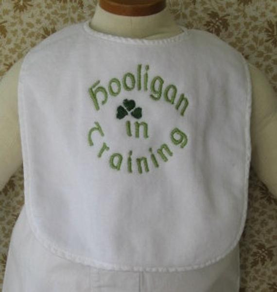 Irish Baby Gifts
 Irish Baby Boy Gift Custom Embroidered Terry Cloth Bib