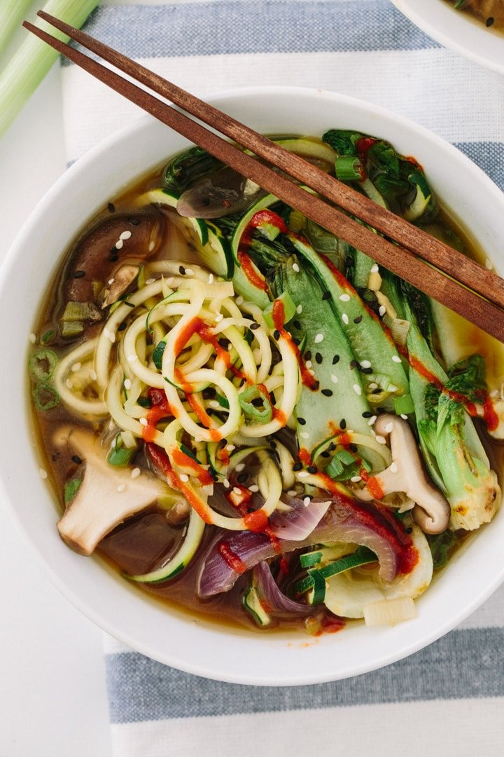 Is Ramen Noodles Vegan
 Inspiralized Spiralized Vegan Ramen Soup with Zucchini