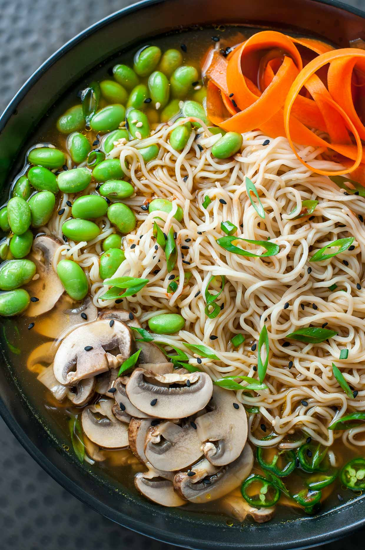 Is Ramen Noodles Vegan
 Vegan Ramen Bowls with Edamame and Mushrooms Peas And