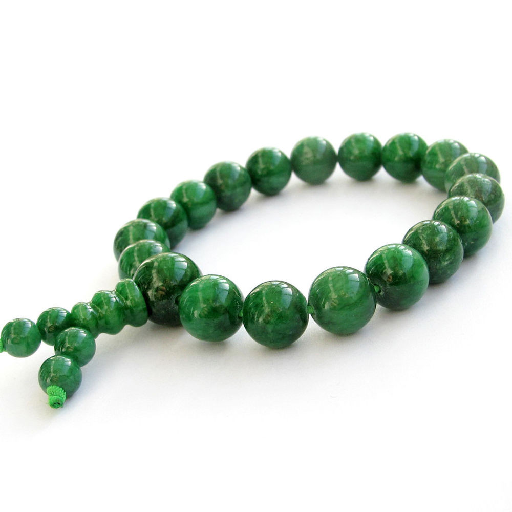 Jade Bead Bracelet
 Green Jade Beads Tibet Buddhist Prayer Bracelet Mala