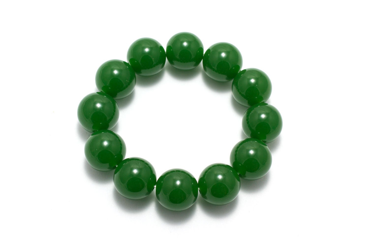 Jade Bead Bracelet
 Mens Jade Bracelet 18mm Bead Bracelet Green Jade Bracelet