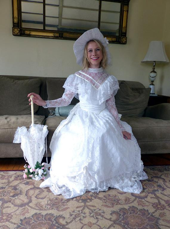 Jessica Mcclintock Wedding Gowns
 Jessica McClintock Bridal 1980s Fancy Lace Wedding Dress with