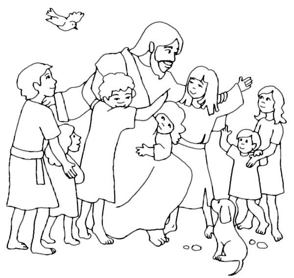 Jesus Loves The Little Children Coloring Page
 Jesus Loves Children and Jesus Love Me Coloring Page