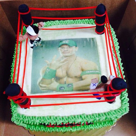 John Cena Birthday Cake
 John cena wrestling birthday cake Lime green
