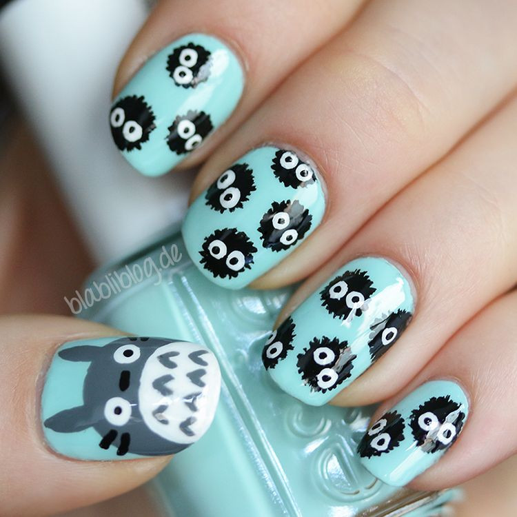 Kawaii Nail Designs
 Totoro Nails Cute and inspirational