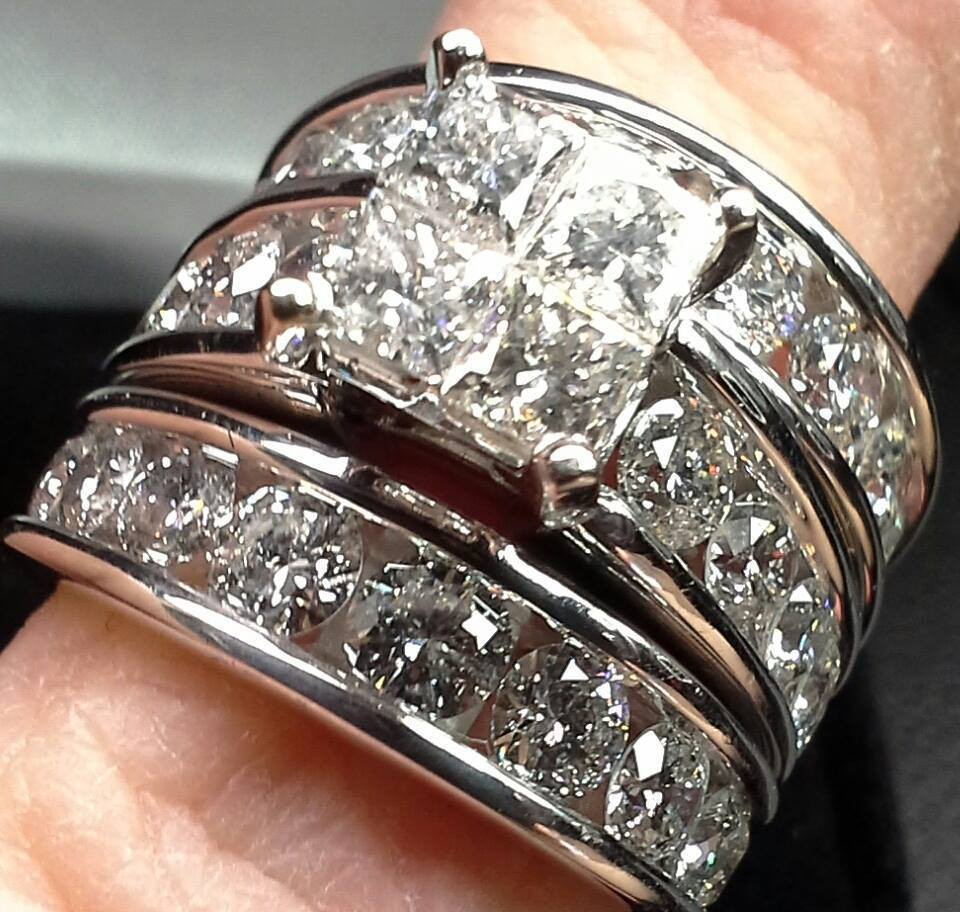 Kay Jewelers Wedding Bands
 Engagement Wedding Ring Set Kay Jewelers 14k Clear Diamond