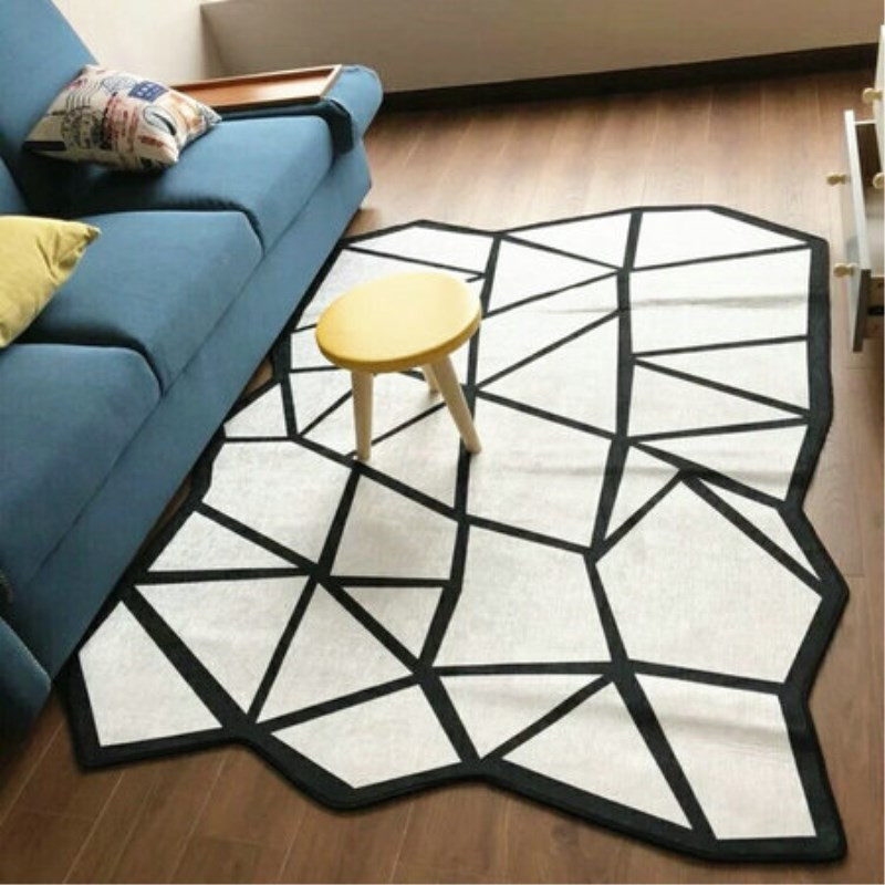 Kids Bedroom Area Rugs
 Fashion black and white acrylic Carpets Round For Living