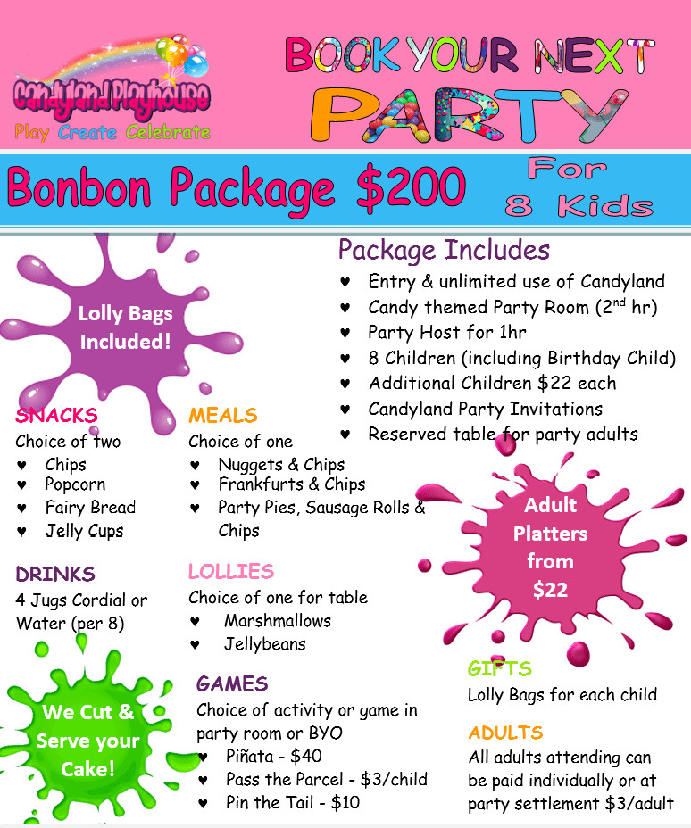 Kids Birthday Party Packages
 Kids Birthday Party Packages Indoor Play Centre from $200