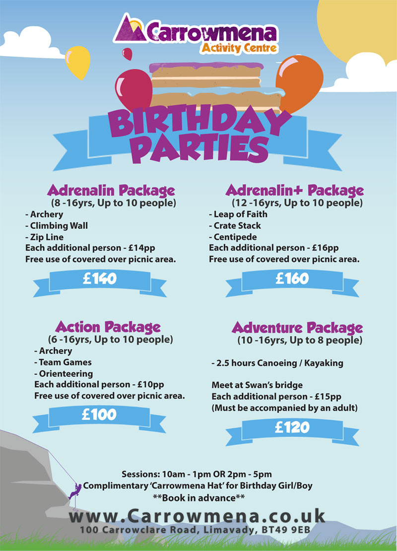 Kids Birthday Party Packages
 3 FREE Freebies & f Kids Birthday Parties Carrowmena